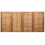 HKH Juego de Comedor de Jardín de 7 Piezas de Madera Maciza de Teca con Mesa de Comedor Exterior de 180x90x75 Cm + 2 Sillas Apilables + 4 Sillas Apilables - Marrón