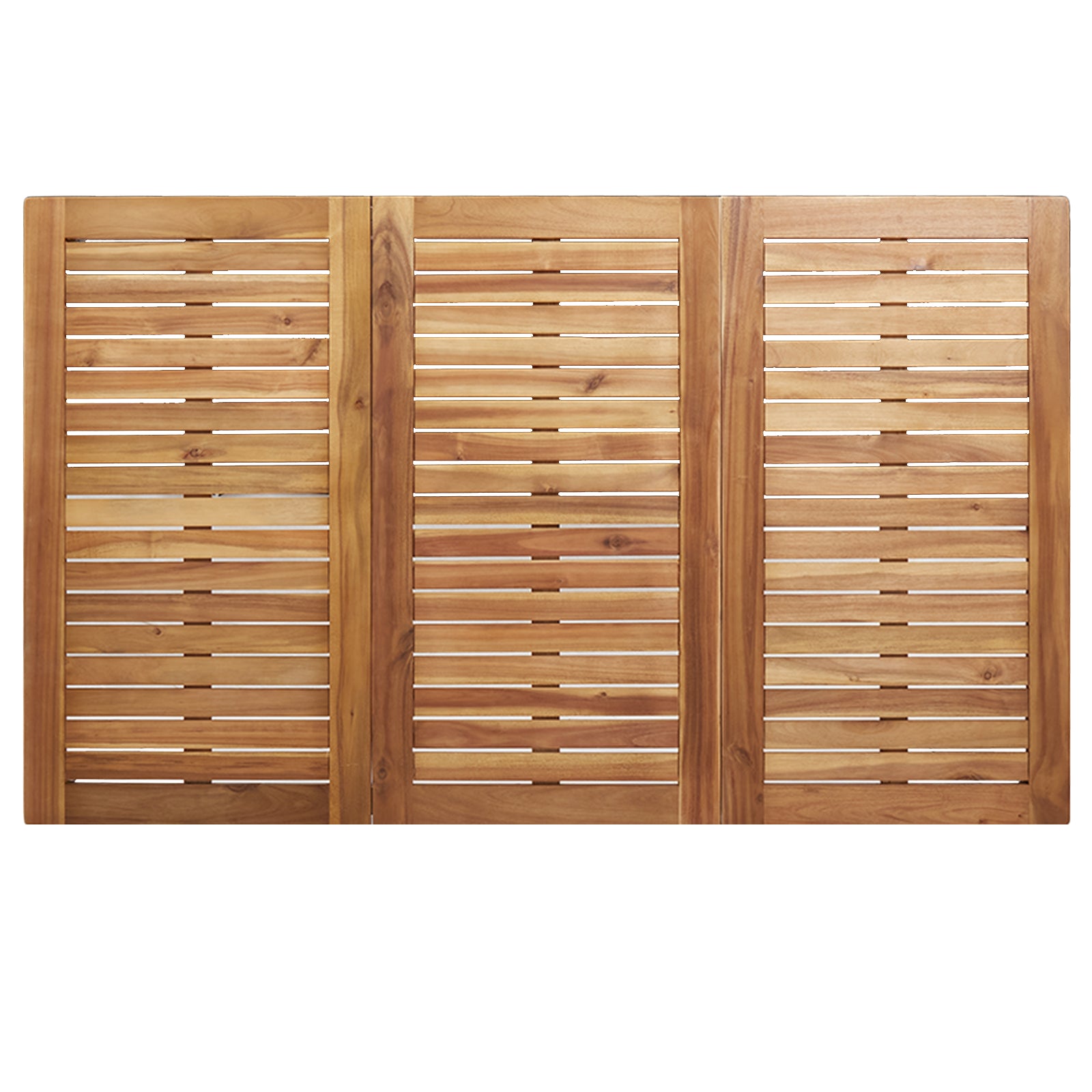HKH Conjunto de Jantar de Jardim de 7 Peças em Madeira Sólida de Acácia com Mesa de Jantar 150x90x75 Cm + 2 Cadeiras Empilháveis + 4 Cadeiras Empilháveis - Castanho