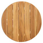 HKH Mesa Lateral de Jardim Ã˜50x49,5 Cm de Madeira Sólida de Teca - Castanho