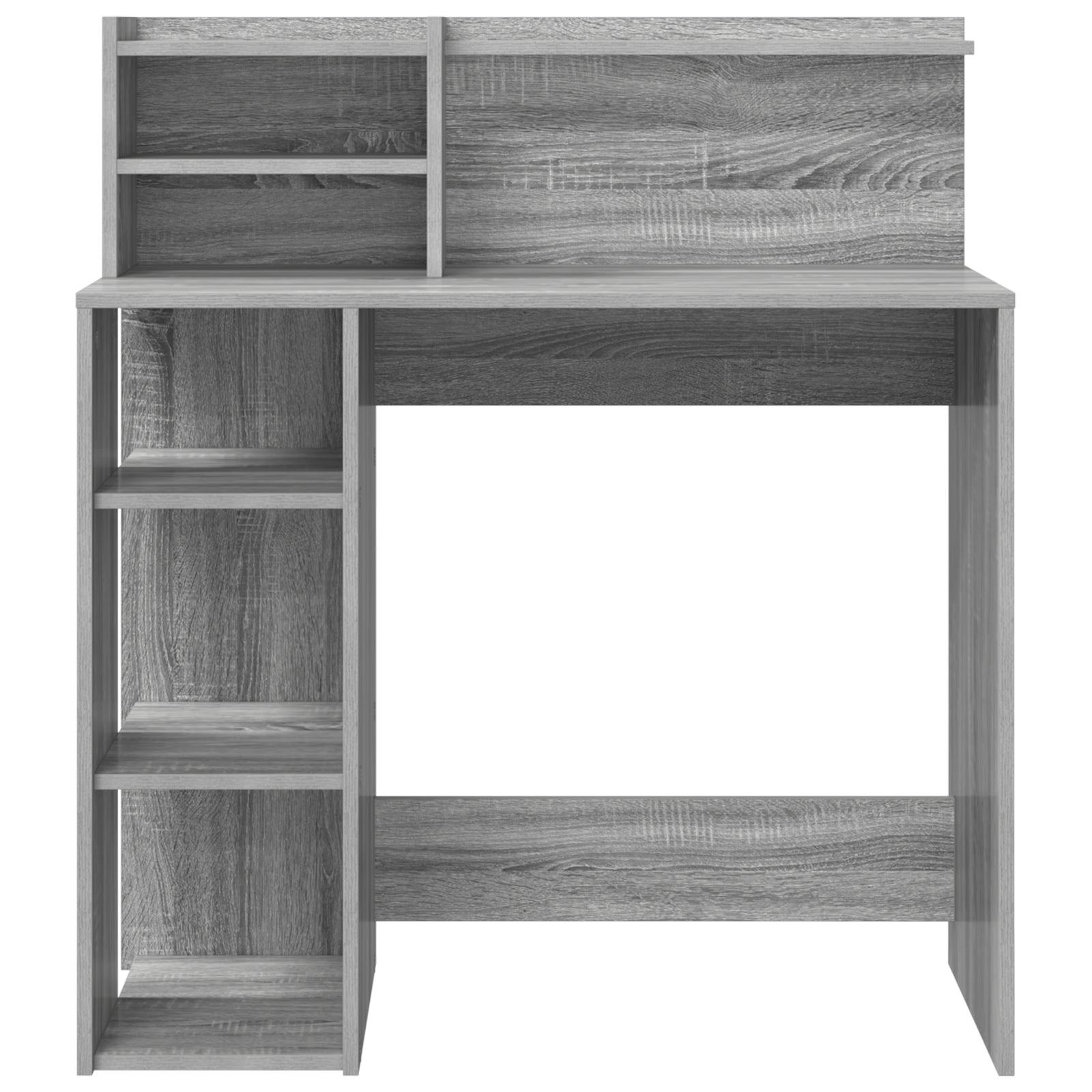 HKH Secretária com Armazenamento Cinza Sonoma .5 Cm Derivados de Madeira