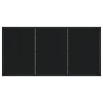 HKH Conjunto de Jantar de Jardim de 5 Peças com Almofadas em Vime , Mesa de Jardim HKH Preta 160x80x73 Cm Vidro Temperado - Bege