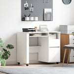 HKH Escritorio para ordenador blanco con cajones Blanco