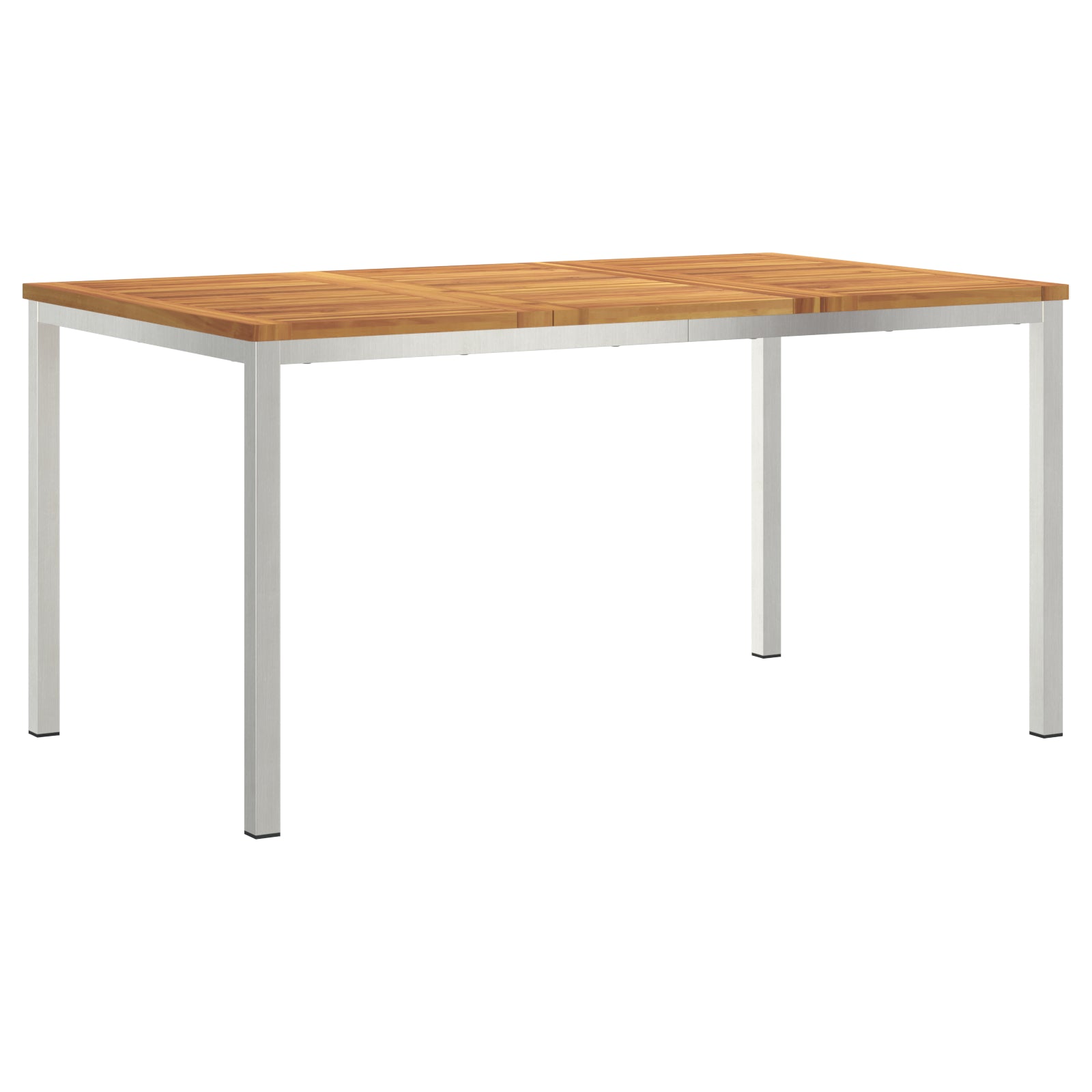 HKH Conjunto de Jantar de Jardim de 7 Peças em Madeira Sólida de Acácia com Mesa de Jantar 150x90x75 Cm + 2 Cadeiras Empilháveis + 4 Cadeiras Empilháveis - Castanho