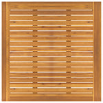 Conjunto de Jantar Jardim HKH 3 Peças Madeira Maciça Acácia, Cadeiras de Jardim HKH 2 Pcs 56x56x90 Cm Madeira Maciça Acácia - Castanho