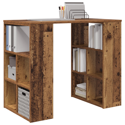 HKH Escritorio esquinero de madera maciza reciclada mediana - Viejo