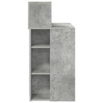 HKH Mesa com Armazenamento Cinza Concreto .5 Cm Madeira Derivada