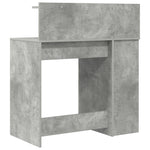 HKH Mesa com Armazenamento Cinza Concreto .5 Cm Madeira Derivada