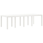 Mesa de Jardim HKH Branca 250x100x73 Cm Polyrattan, Mesa de Jardim HKH Branca 100x100x73 Cm Polyrattan, Mesa de Jardim HKH Branca 150x100x73 Cm Polyrattan - Branco
