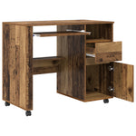 HKH Escritorio Marrón Madera Antigua Aglomerado, Metal