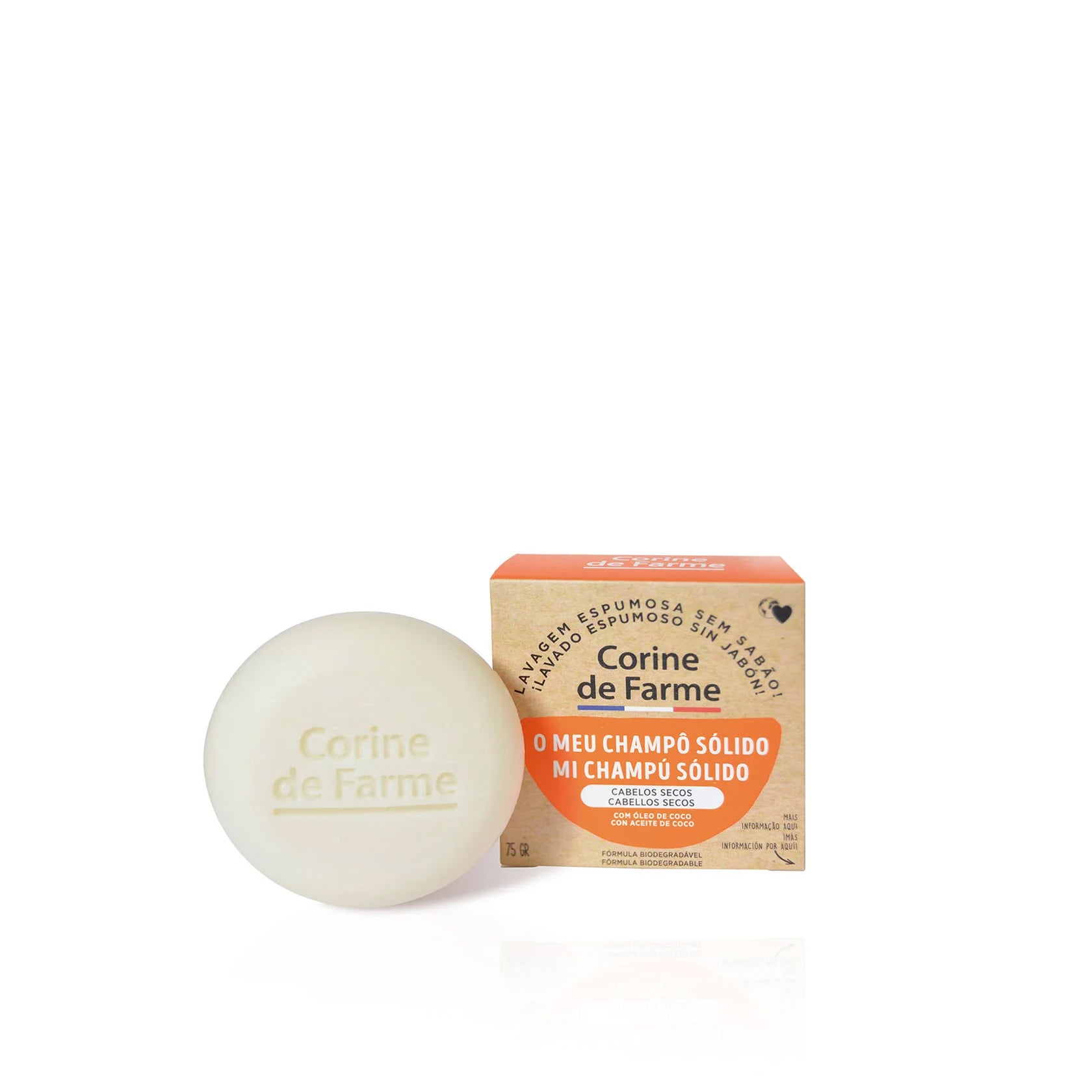 Corine de Farme Champô Sólido Óleo Côco 75 gr