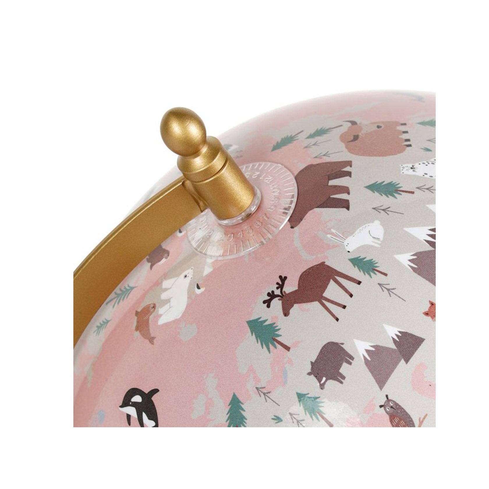 Globo terráqueo decorativo infantil HKH rosa