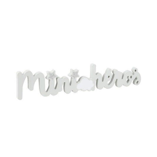 HKH Palavra Decorativa Branca Mini Heros