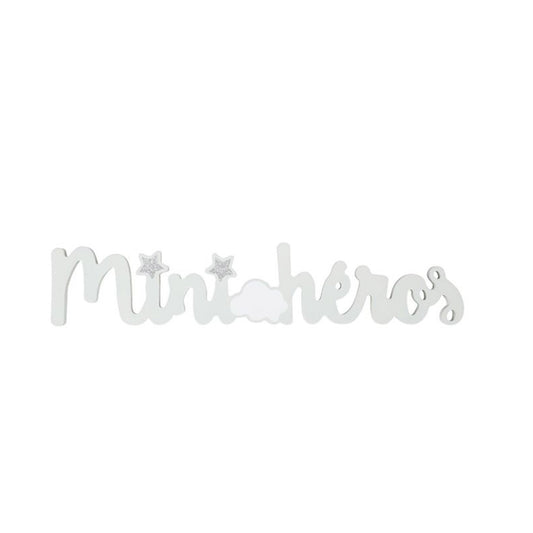 HKH Palavra Decorativa Branca Mini Heros