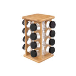 Suporte Bambu com 16 Frascos Especiarias