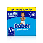 Dodot Bebé Seco Extra Fraldas T4 10-15 kg 62 un