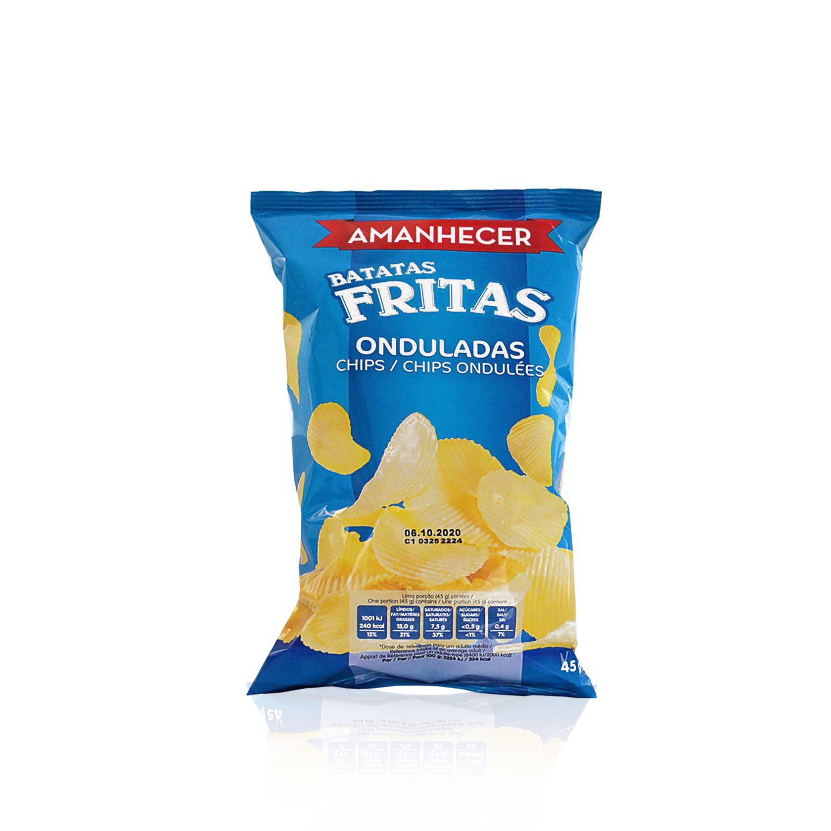 Amanhecer Batatas Onduladas 170 gr — embalagem