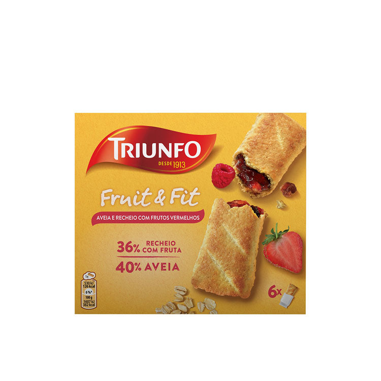 Triunfo Fruit&Fit Bolachas com Recheio de Frutos Vermelhos 200 gr