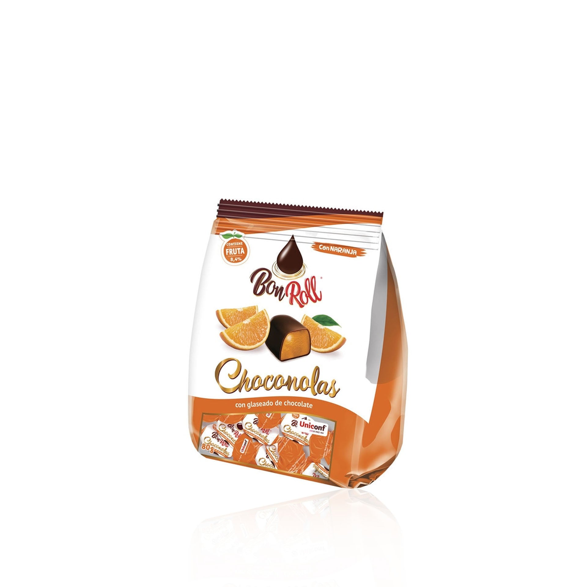 Bon Roll Choconolas Laranja 80 gr
