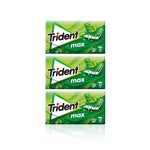 Trident Max Pastilha Elástica Spearmint 27 gr - Pack 3 x 27 gr — embalagem