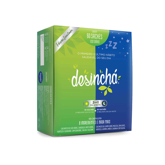 Desinchá Chá Drenante Dia e Noite 60 saquetas