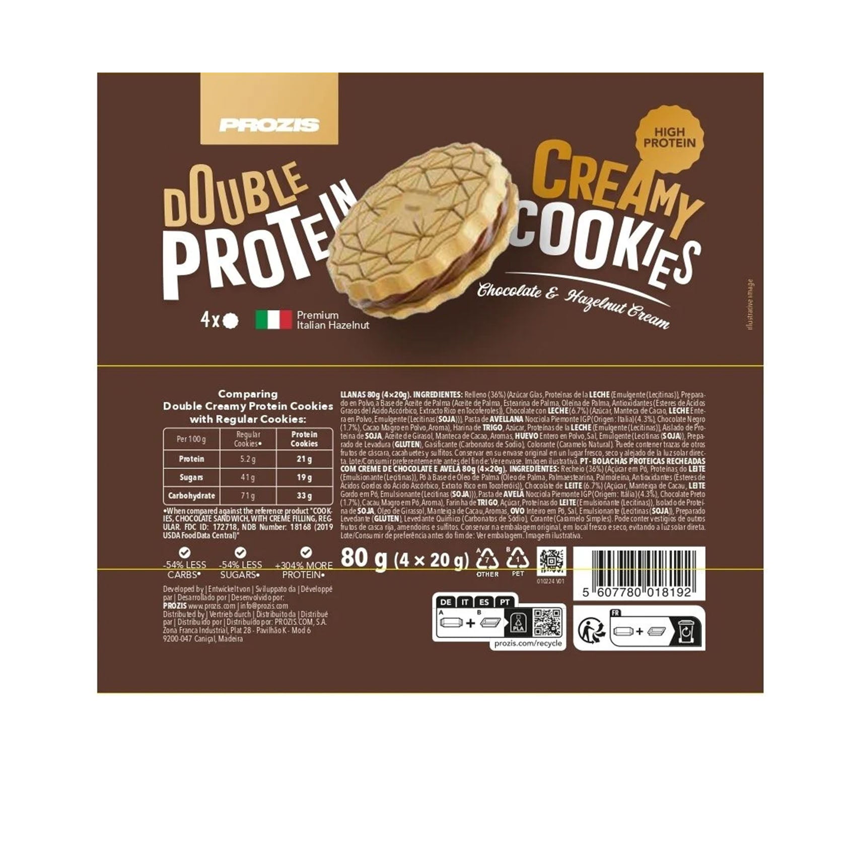 Prozis Galletas Doble Cremosa 80 gr