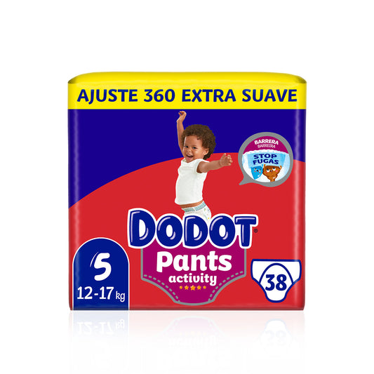 Dodot Pants Activity Fraldas T5 12-17 kg 38 un