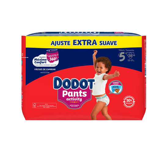 Dodot Pants Activity Fraldas T5 (12-17 kg) 38 un