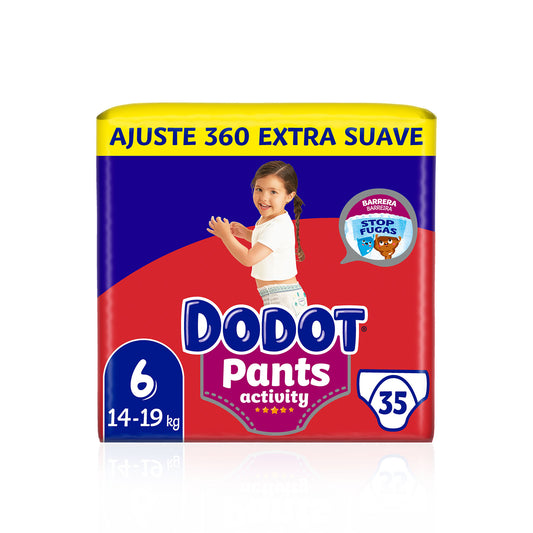 Dodot Pants Activity Fraldas T6 14-19 kg 35 un