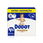 Dodot Sensitive Extra Fraldas T4+ 10-15 kg 96 un
