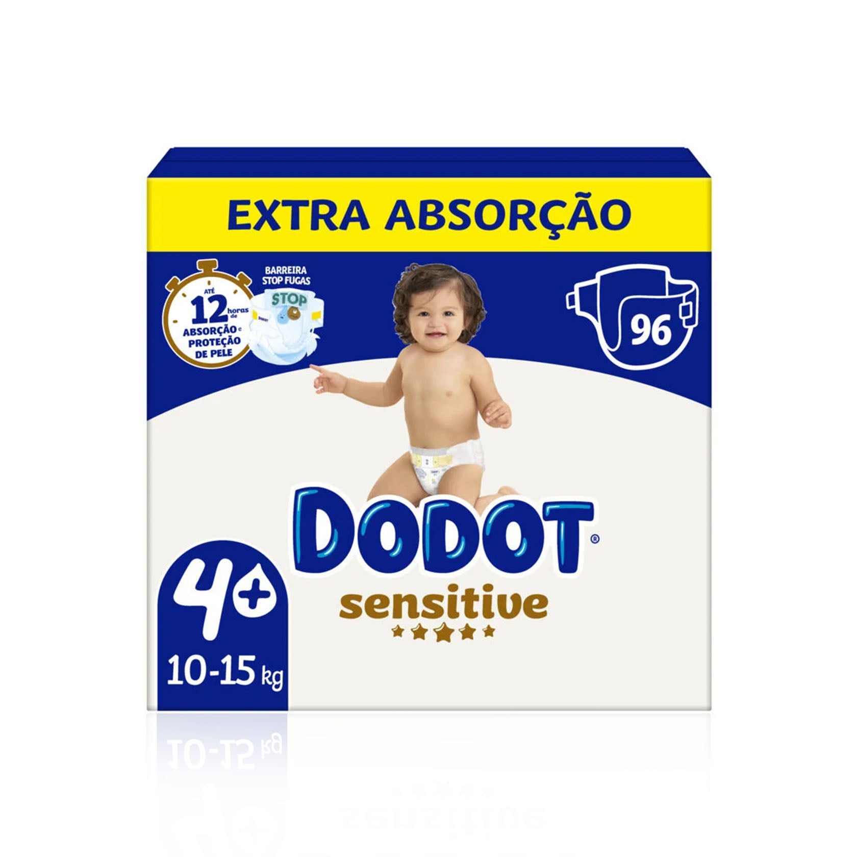 Dodot Sensitive Extra Fraldas T4+ (10-15 kg) 96 un