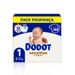 Dodot Sensitive Fraldas T1 2-5 kg 168 un