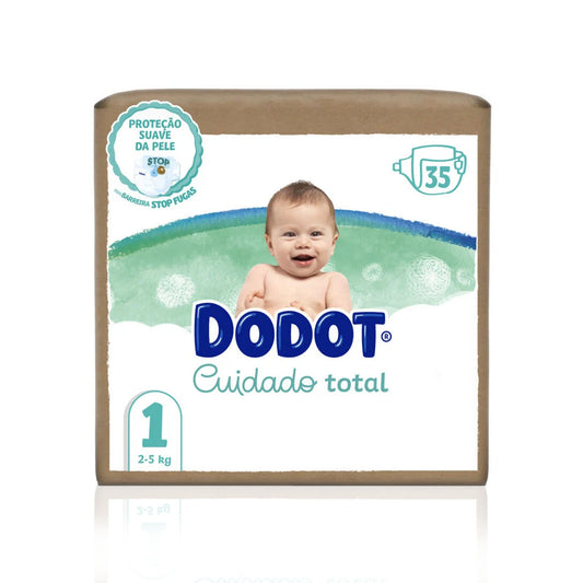 Dodot Cuidado Total Fraldas T1 2-5 kg 35 un