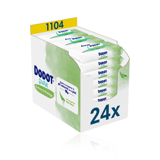 Dodot Toalhitas Pure Calma e Protege Aloé 24 x 46 un