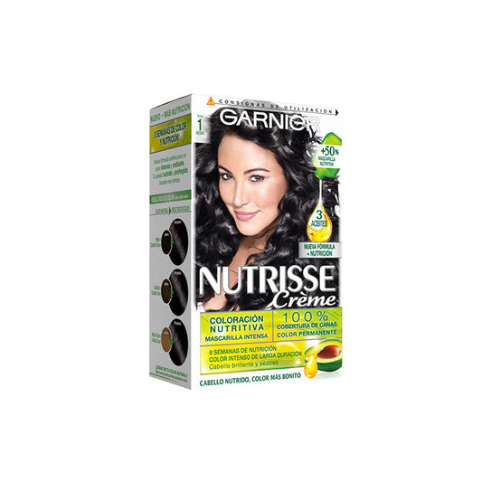 Garnier Nutrisse Coloração Permanente Preto 1.0 140 ml
