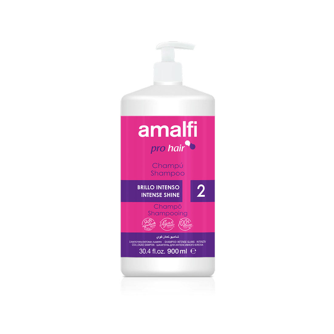 Amalfi Champô Profissional Brilho Intenso com Doseador 900 ml