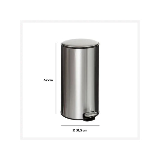 HKH Balde do Lixo Inox Delta com Pedal 30 L