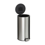 Cubo de basura HKH Delta de acero inoxidable con pedal 30 L