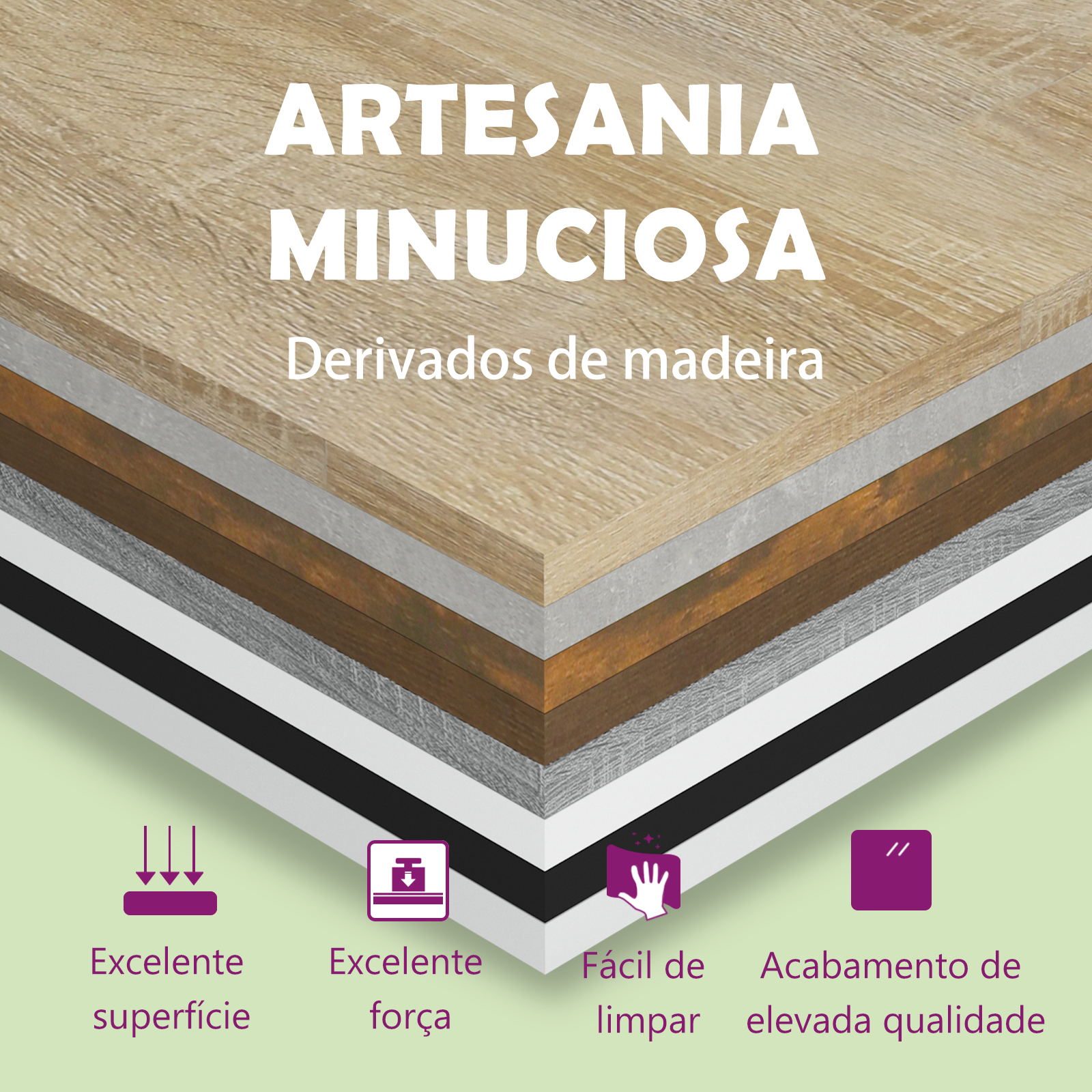 HKH Secretária ,5 Cm Derivados de Madeira - Preto