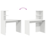 Escritorio HKH Blanco MDF Compacto Inserciones Decorativas