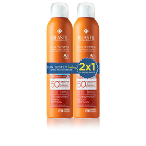 Rilastil Protetor Solar em Spray SPF50+ para Bebês, Pacote Transparente, 2 X 200ml