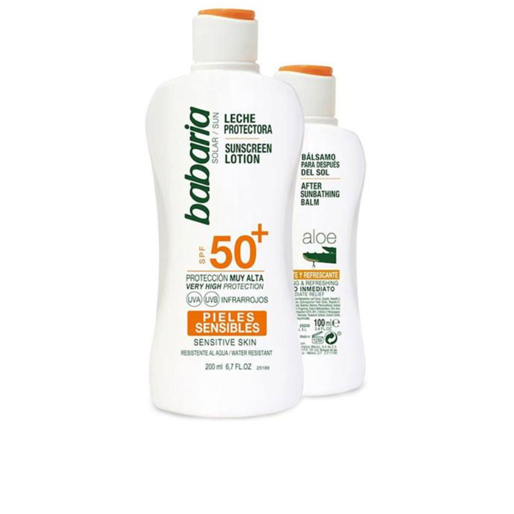 Babaria Solar Piel Sensible SPF50+ Leite Lote 2 Pz