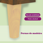 HKH Conjunto de 2 Mesa Centro Cor Fumado em Madeira Processada