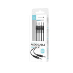Techancy Cable Adaptador Audio 3.5 MM Estéreo 1 M Negro