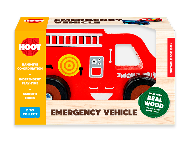Brinquedo Veículo Emergência Madeira