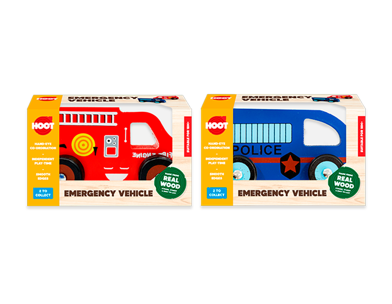 Brinquedo Veículo Emergência Madeira