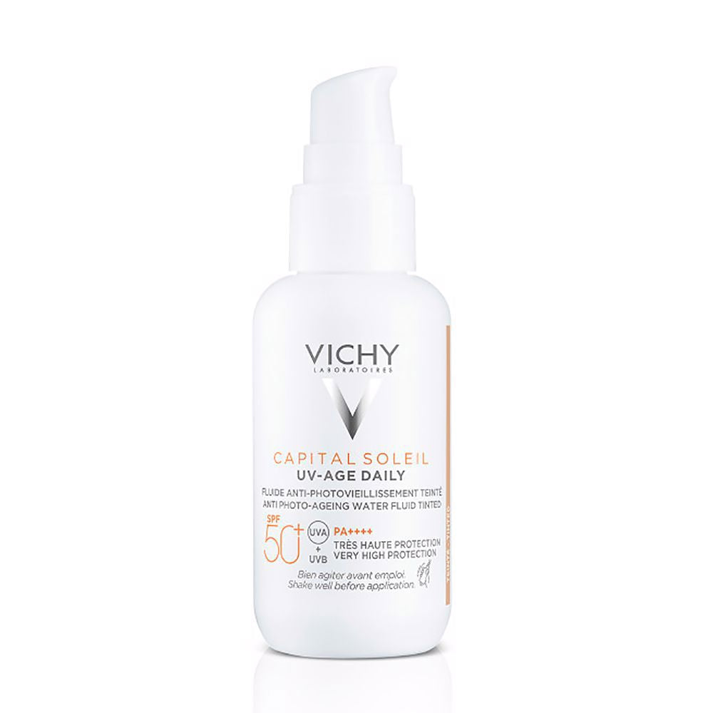 Vichy Capital Soleil UV Age Protetor Solar Diário Fluido Cor Clara SPF50+ 40ml