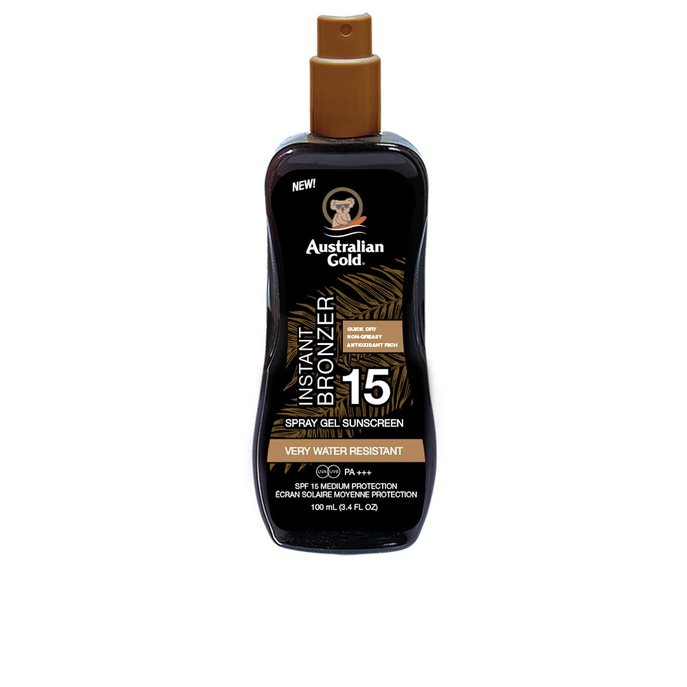 Australian Gold Sunscreen SPF15 Spray Gel With Instant Bronzer 100ml