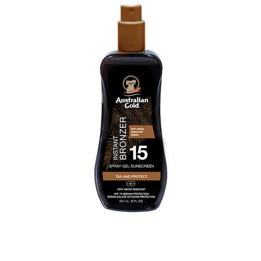 Australian Gold Sunscreen SPF15 Spray Gel With Instant Bronzer 237ml
