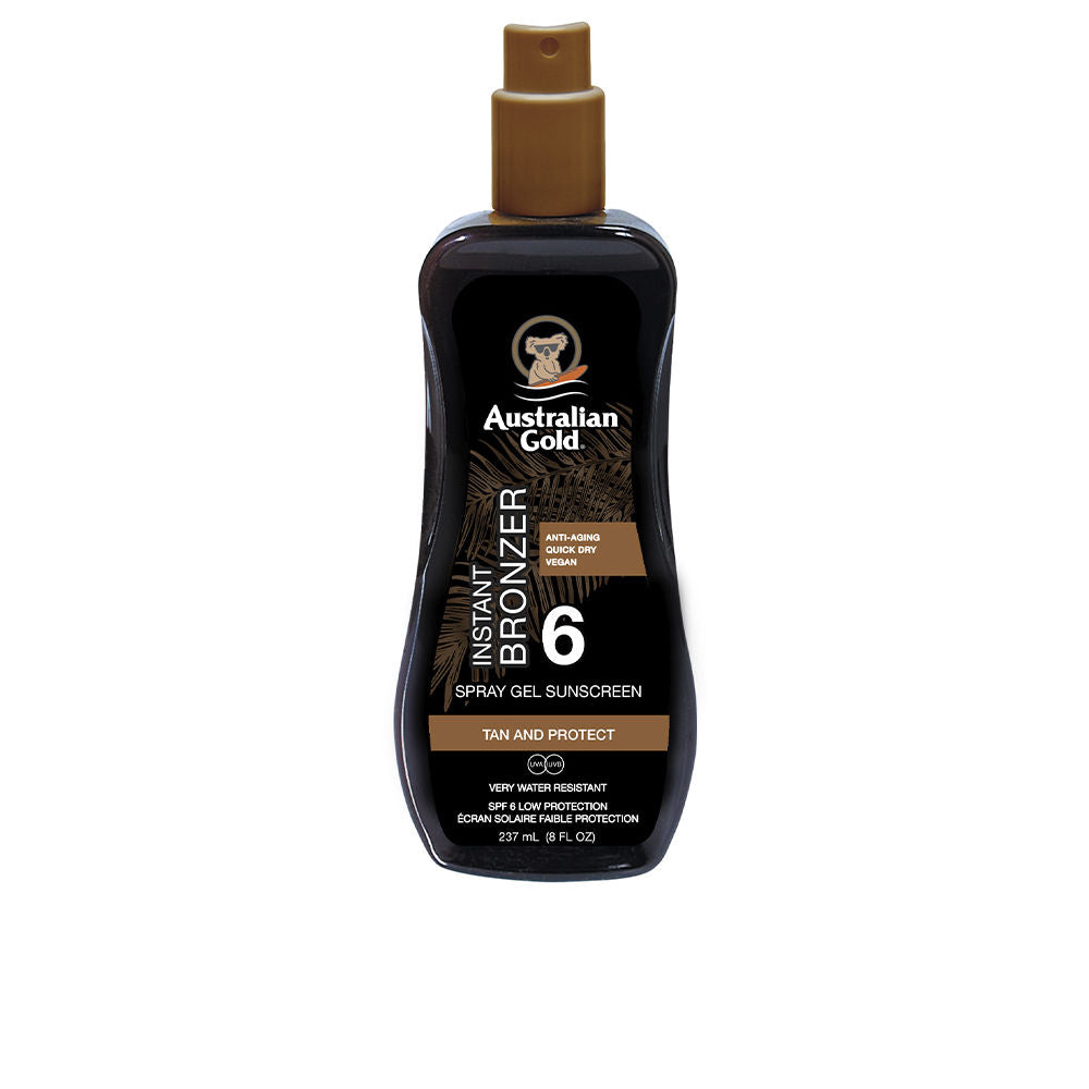 Australian Gold Sunscreen SPF6 Spray Gel With Instant Bronzer 237ml