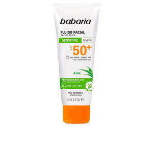 Babaria Fluido Facial de Aloe Vera para Pele Sensível SPF50+ 75ml